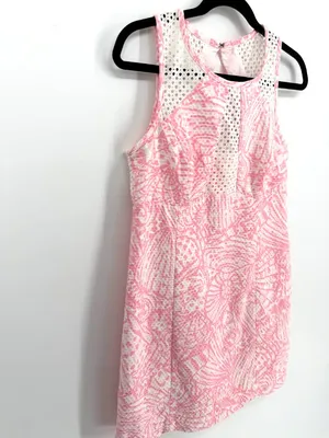 Lilly Pulitzer Kaylee Shift Dress Hubba‎ Bubba Sea Cups Pink Size 8 thumbnail 6