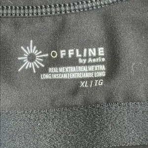 NWOT OFFLINE by Aerie Black Flare Jumpsuit Activewear with adjustable straps XL thumbnail 2