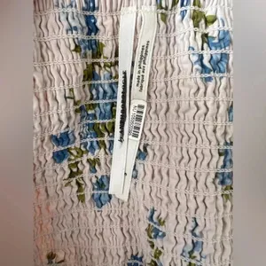 Anthropologie $160 Blue Flower Mini Dress Blue Floral Cottagecore Boho Bohemian‎ thumbnail 7