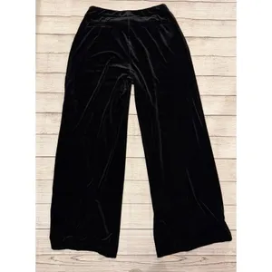 Kensie black velvet wide-leg lounge trousers Pull On Size Large thumbnail 3