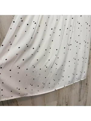 Altar’d State Women’s Large White Star Print Ruched Babydoll Dress thumbnail 7