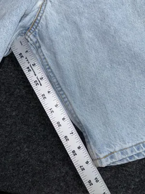 Vtg 90s Levi’s 550 Relaxed Orange Tab Denim Shorts Light Wash 27 (tag 29) Jorts thumbnail 10