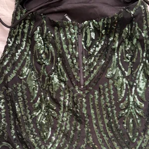 Windsor Black and Green Sequin Mini Dress thumbnail 5