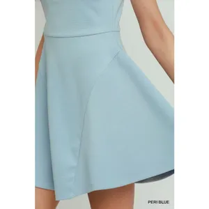 Umgee‎ Collared Quarter Zip Tennis Dress - Peri Blue - Small thumbnail 5