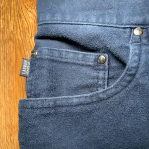 Lauren Jeans Co Navy Blue Twill Pants Womens 8 High Rise Straight Leg Cotton thumbnail 7