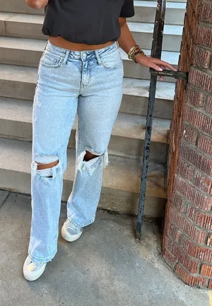 Distressed Jeans Blue Size 25 thumbnail 1