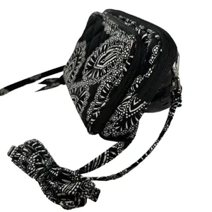 Vera Bradley Black Bianca Bouquet Crossbody Wallet thumbnail 3