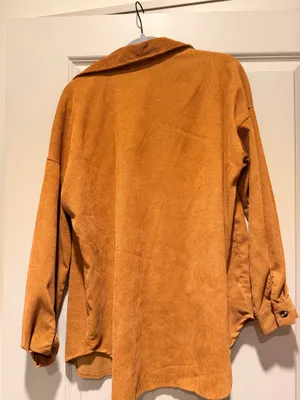 SheIn Orange corduroy jacket thumbnail 2