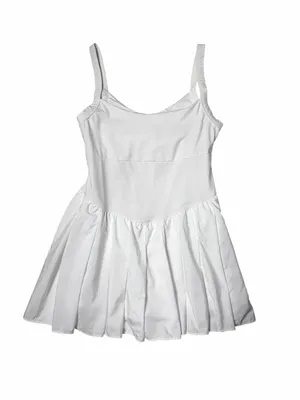 Free People Movement White Swing of Thing Tennis Dress Womens L thumbnail 2