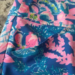 Lilly Pulitzer Blue and Pink A-Line Skort thumbnail 2