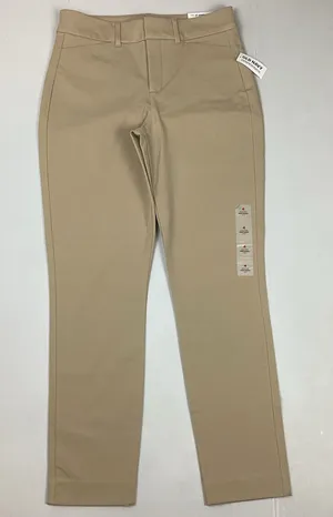 Old Navy High Rise Pixie Skinny Tan Pants With Smoothing Pockets Size 4 NEW! thumbnail 1