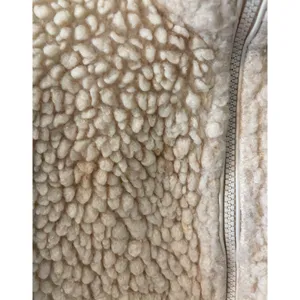 ABERCROMBIE & FITCH Plush Sherpa Beige Fleece Full Zip Jacket Womens Small thumbnail 6