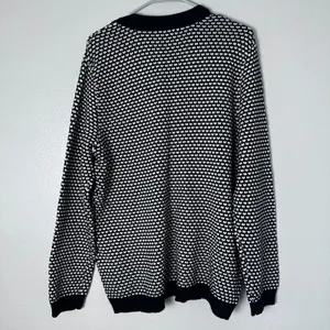 Karen Scott Womens XL Henley V-Neck Sweater Black & White‎ thumbnail 11