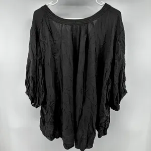 Free People Catch Me If You Can Top Peasant Blouse Loose Dolman Sleeve Gray M thumbnail 7