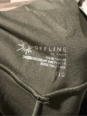 Aerie 7/8 Crossover Legging Large in Olive Green thumbnail 7