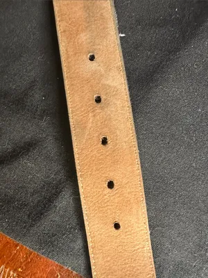 Vintage Brighton Pony hair Leopard print Belt w/Decorative Buckle - Brown thumbnail 5