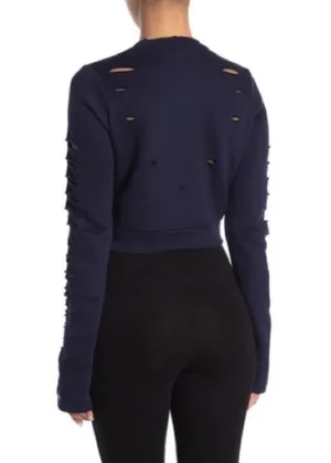 Alo Ripped Warrior Long Sleeve Top Lg thumbnail 2