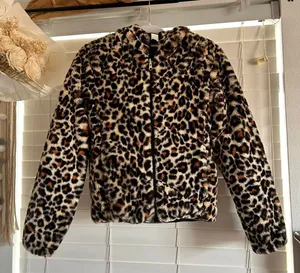 Altard State Reversible Leopard Faux Fur Puffer Jacket XS cheetah girls Y2K thumbnail 1