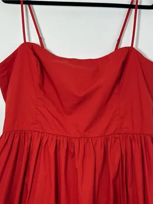 Abercrombie & Fitch Women’s Red Spaghetti Bubble Hem Mini Dress XL NEW thumbnail 4