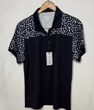 NWT MAELREG quarter button down polo golf stretchy UPF 30+ top sz XL thumbnail 1