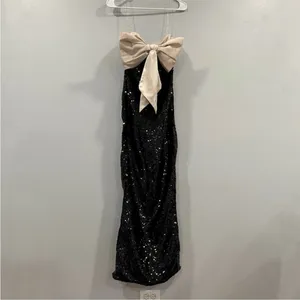 HOUSE OF CB Holly Sequins Strapless Bow Dress XS thumbnail 5