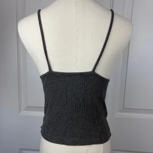 Brandy Melville dark gray ribbed tank top thumbnail 2