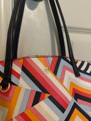 Tory Burch Colorful Tote Bag Purse thumbnail 2