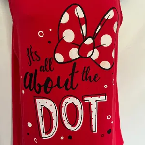 Disney Parks Polka Dot Minnie Mouse Womens Tank Top Sz S Bow Vacation Graphic thumbnail 4