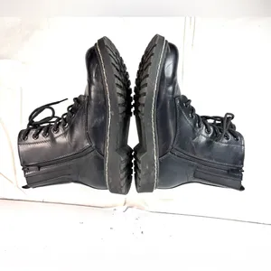 Torrid 8WW Combat Moto Boots Lug Sole Lace Up n Zip in Black - Wide thumbnail 3