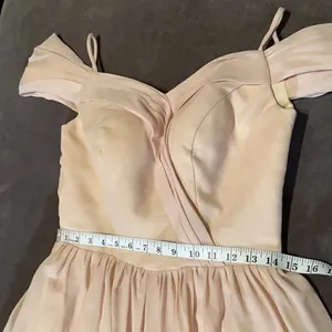 Women’s Chiffon Off the Shoulder Formal Gown Medium NWOT thumbnail 10
