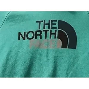 The North Face Hoodie Pullover Sweatshirt Teal Green Logo‎ Women's S thumbnail 4
