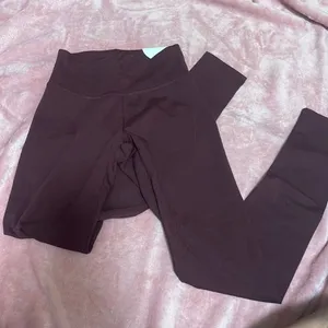 Aerie burgundy leggings thumbnail 1
