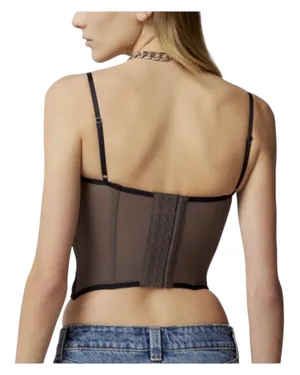 Urban Outfitters Black Lace Corset Sexy S Top thumbnail 3