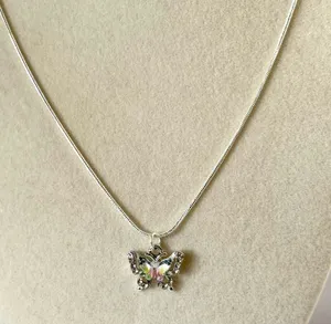 Sterling Silver Butterfly Necklace Multiple thumbnail 1