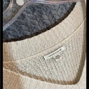 American Eagle Oversized Striped V-Neck Sweater thumbnail 3