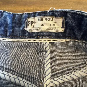 Free People Logan High Rise Cut Off Jean Shorts Distressed Button Fly Booty 26 thumbnail 9