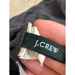 J. Crew Med. Midi Skirt Gray Cotton Modal Stretch Foldover Minimalist thumbnail 4