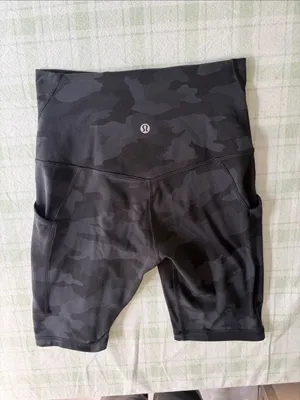 Lululemon High-Waist Black Camo Women’s Bike Shorts thumbnail 3