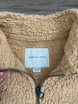 American Eagle sherpa cropped quarter zip thumbnail 3