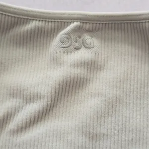 Ribbed Comfort Y2K Bra Top Wireless Pullover Stretch Sleep Active‎ DSG Gray M thumbnail 3