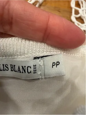 LE LIS BLANC DEUX White Crochet Knit Pleated Layered Maxi Dress Size PP thumbnail 11
