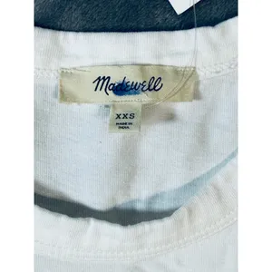 NWT Madewell The Perfect Crewneck Tee in Cotton Eyelet White‎ Size XXS Causal thumbnail 4