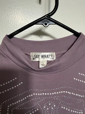 Say What? Mauve Sleeveless Mock Neck Studded Bodycon Mini Dress thumbnail 2