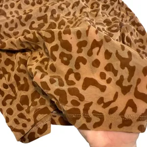 Motel Rocks Leopard Print Mesh Crop Top Long Sleeve Going Out Brown Tan Size XS thumbnail 7