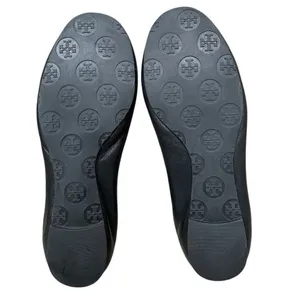 Tory Burch Reva Ballet Flats Women’s‎ 6.5 Travel Black Leather Silver Medallion thumbnail 7