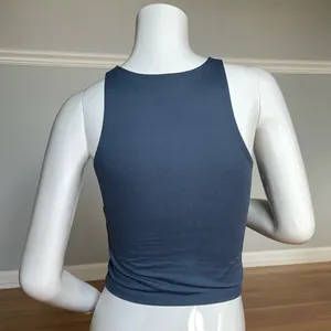 Abercrombie & Fitch Soft A&F Collection Crop Tank Top Women’s Size S Blue Sleeveless thumbnail 3
