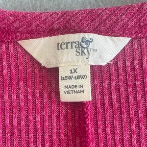 Long Sleeve Top Pink Size 1X thumbnail 2