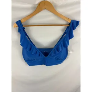 Aerie Blue Triangle Ruffle Bikini top Size XL thumbnail 3