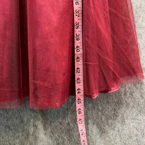 Vintage 90s As U Wish Party‎ Dress Fit Flare Sleeveless Tulle Overlay Red Size 5 thumbnail 4