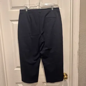 LL Bean Womens Navy Blue‎ Cotton Stretch Chino Crop Pants Size 14 Reg 0DVJ6 thumbnail 4